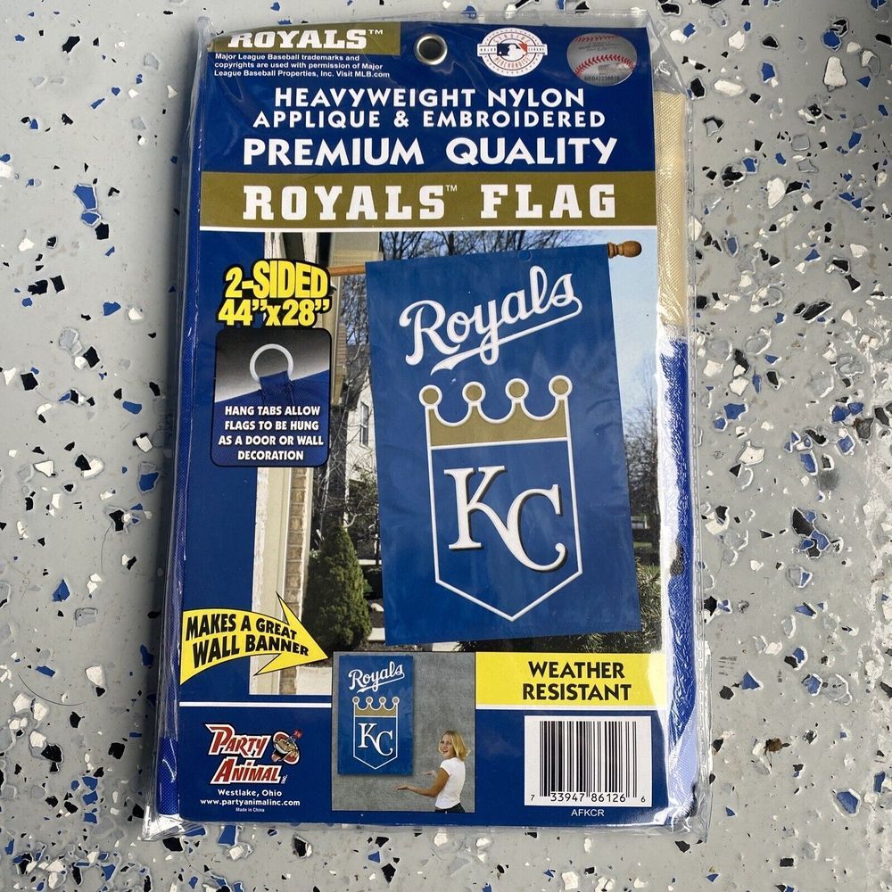 Kansas City Royals PA 2-Sided 28x44 Premium Embroidered Banner Flag Baseball
